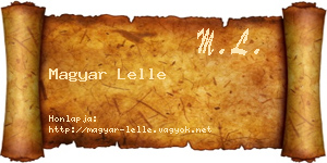 Magyar Lelle névjegykártya